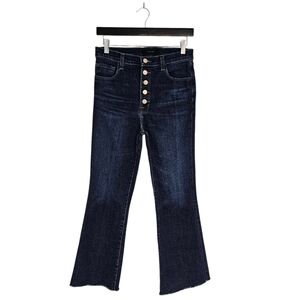 J Brand Lillie High Rise Dark Blue Straight Leg Flared Jeans 28 Preowned
